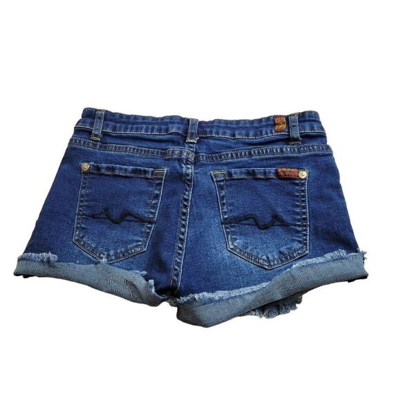 7 for all Mankind distressed denim shorts 14 - Picture 2 of 4